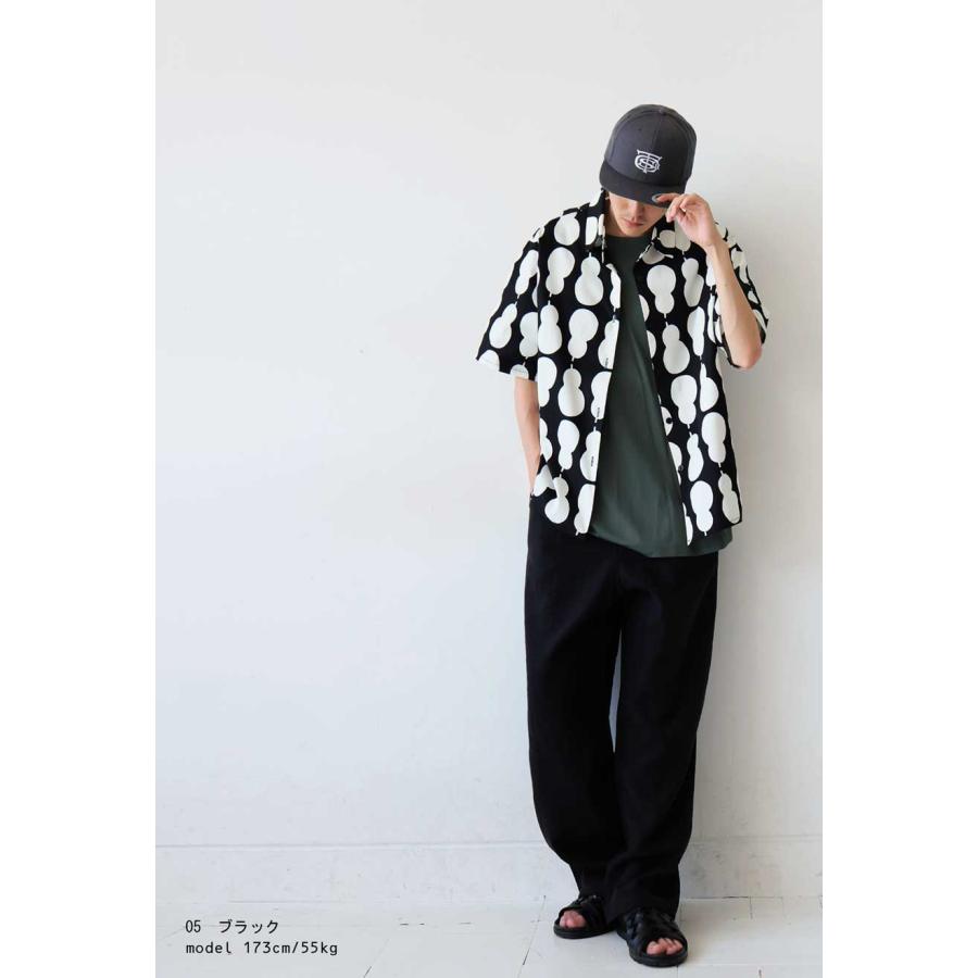 ひょうたん柄 シャツ レディース トップス 半袖 送料無料・500ptメール便可 | antiqua | 04