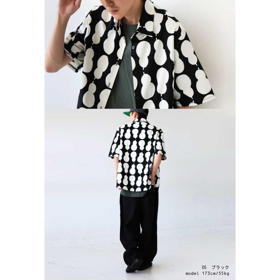 ひょうたん柄 シャツ レディース トップス 半袖 送料無料・500ptメール便可 | antiqua | 07