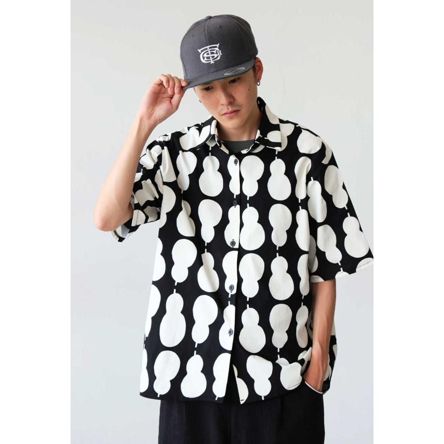 ひょうたん柄 シャツ レディース トップス 半袖 送料無料・500ptメール便可 | antiqua | 08