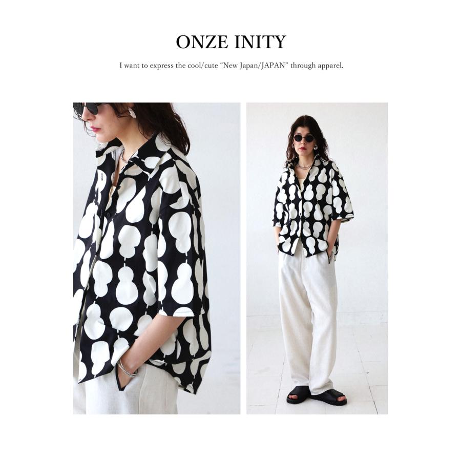 ひょうたん柄 シャツ レディース トップス 半袖 送料無料・500ptメール便可 | antiqua | 09