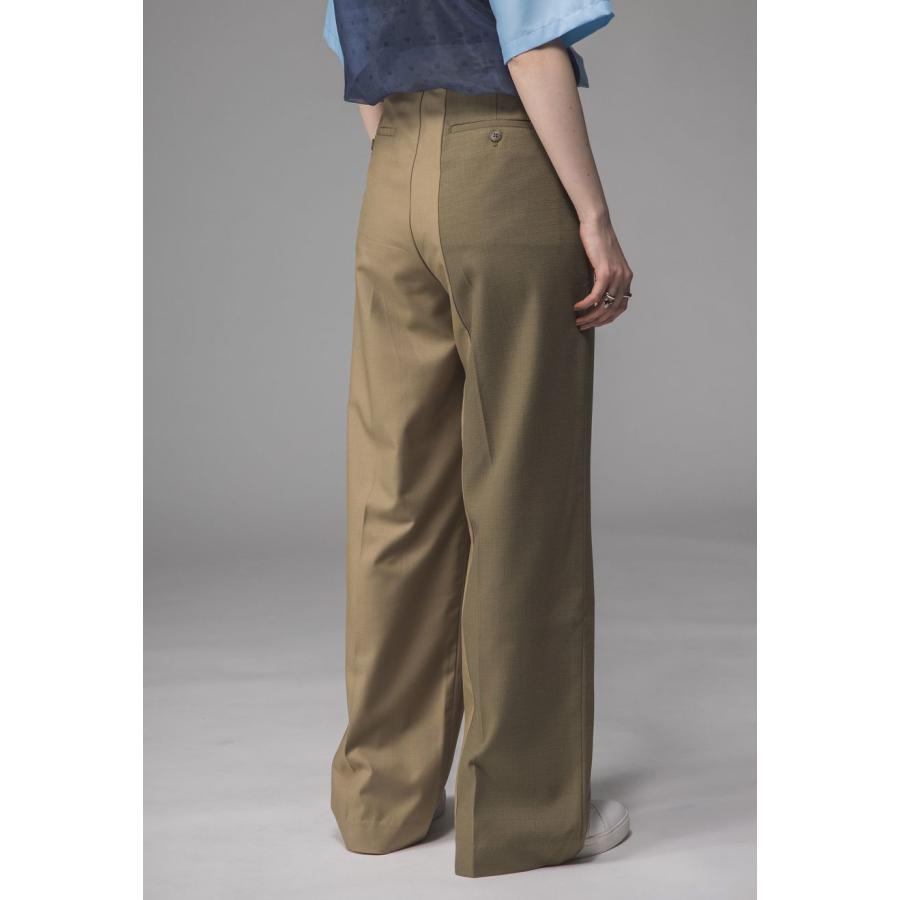 antiqua（アンティカ） 異素材切替 タックパンツ レディース ロング
