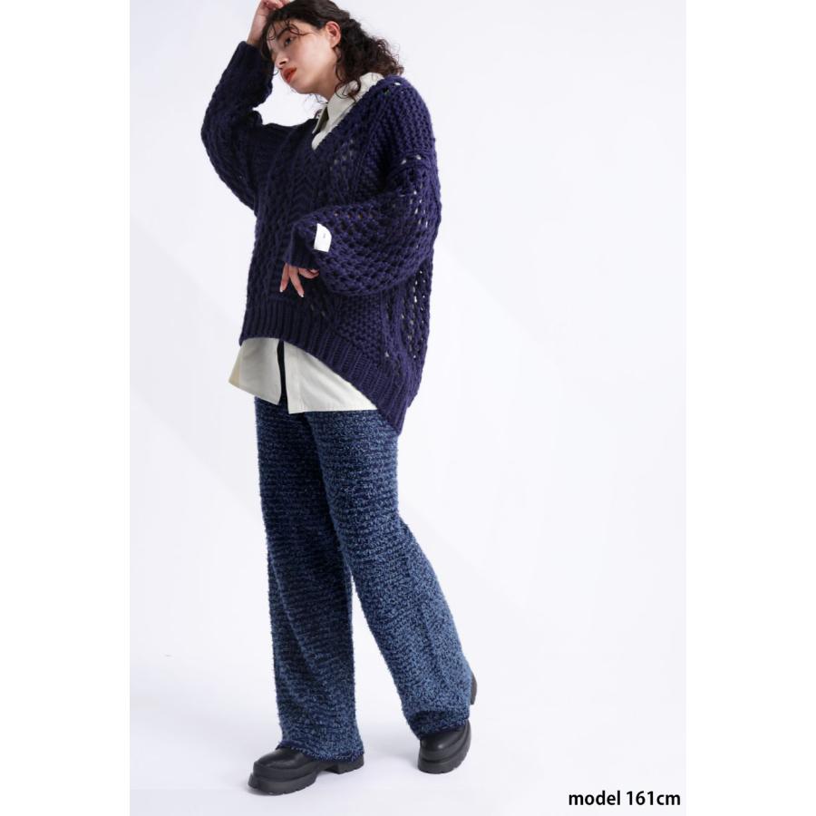テープヤーンニットパンツ レディース パンツ ロング 送料無料・メール便不可_8
