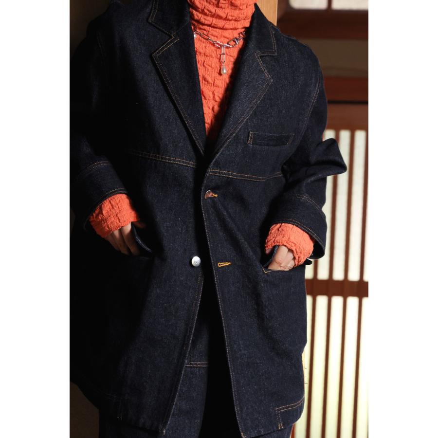 タグ付き 極美品 男女兼用 デニム テーラードジャケット antiqua デニム テーラードジャケット ユニセックス 長袖 送料