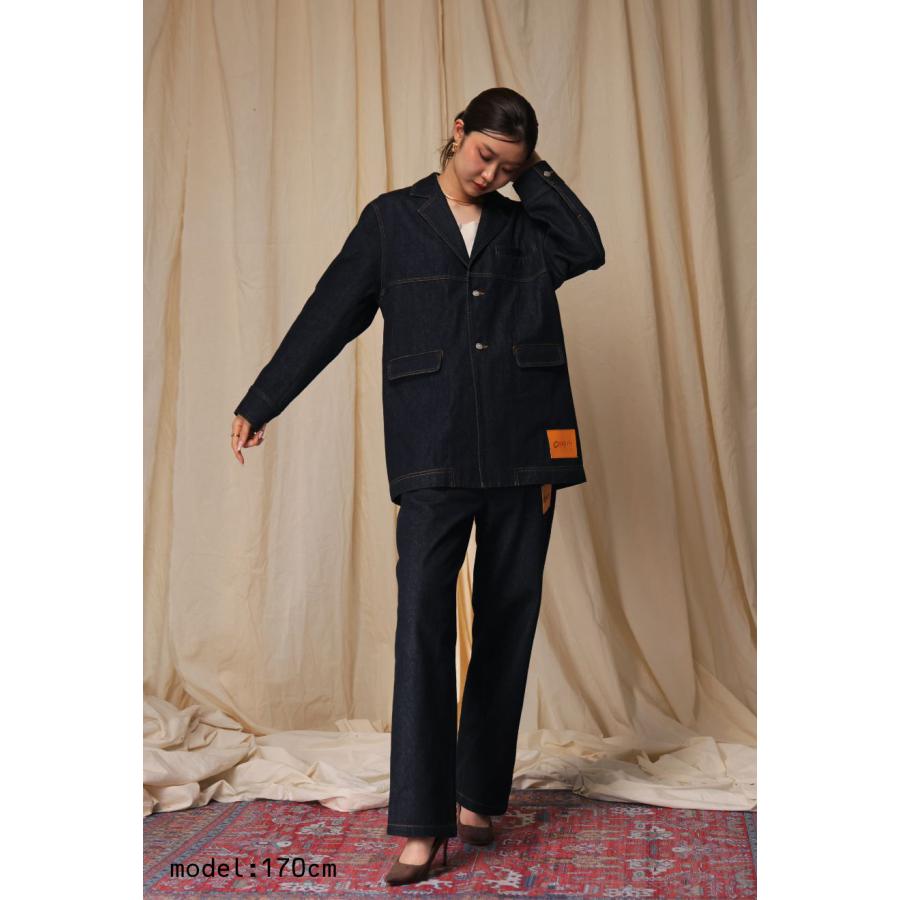 タグ付き 極美品 男女兼用 デニム テーラードジャケット antiqua デニム テーラードジャケット ユニセックス 長袖 送料