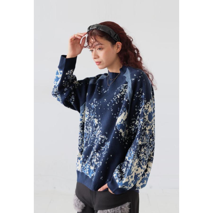 antiqua☆ドット柄ニット antiqua（アンティカ） ドット柄 グラデーションニット レディース