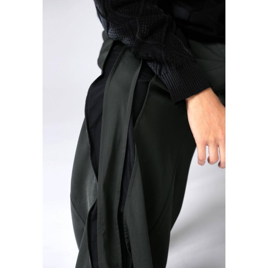 antiqua（アンティカ） 切替デザイン スラックスパンツ レディース