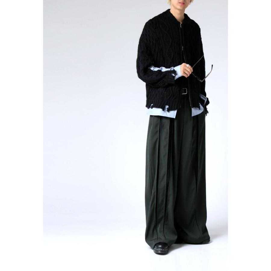 antiqua（アンティカ） 切替デザイン スラックスパンツ レディース