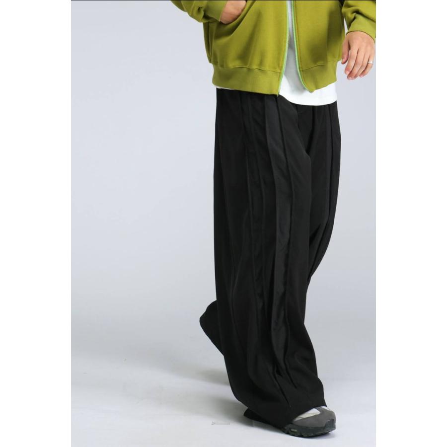 切替デザイン スラックスパンツ レディース ボトムス 送料無料・メール便不可 冬新作 antiqua（アンティカ） 切替デザイン スラックスパンツ レディース