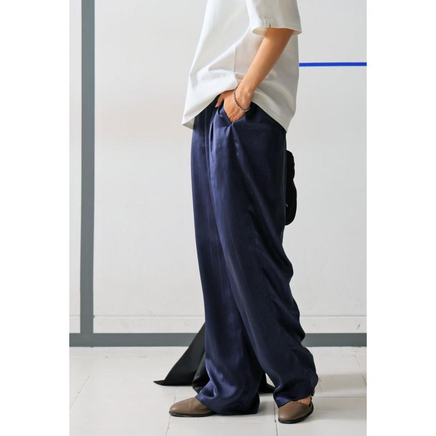 antiqua（アンティカ） ストライプ柄 ワイドパンツ レディース パンツ
