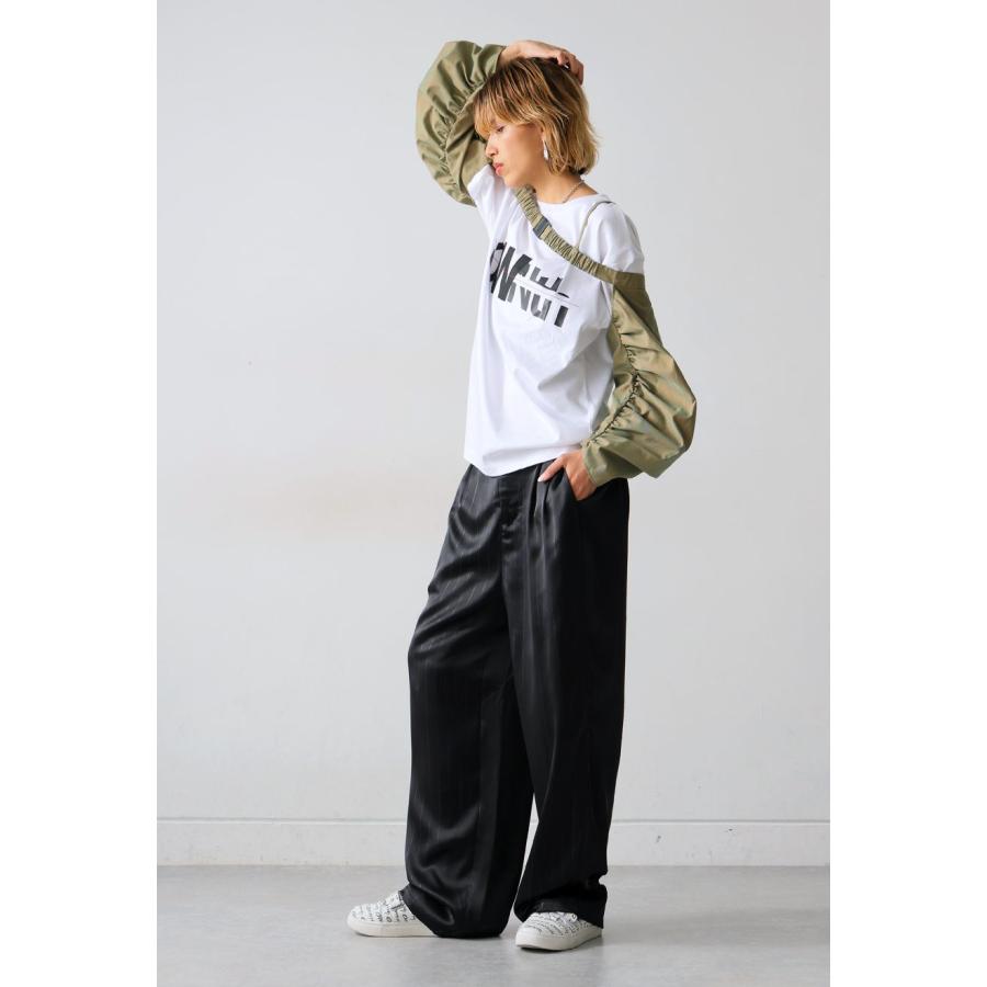 antiqua（アンティカ） ストライプ柄 ワイドパンツ レディース パンツ
