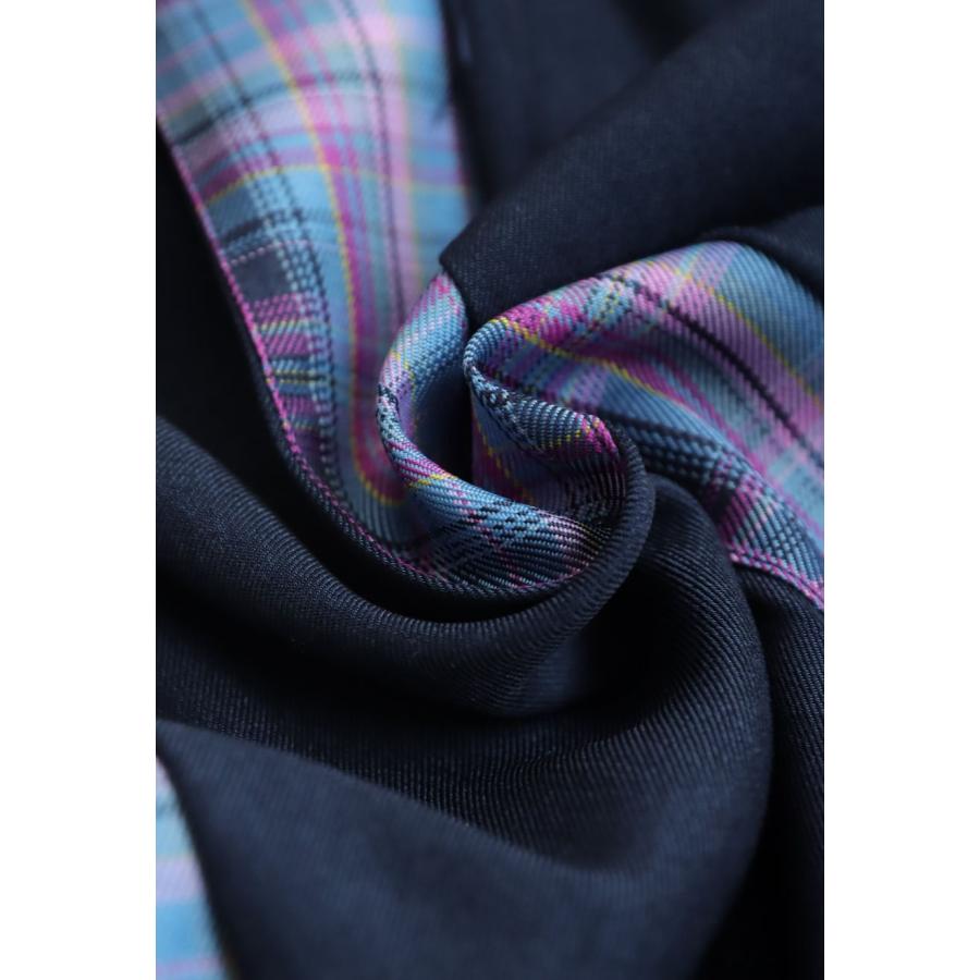 antiqua（アンティカ） チェック柄切替 プリーツスカート レディース