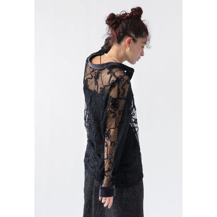 antiqua（アンティカ） 花柄 レースシャツ レディース トップス 長袖