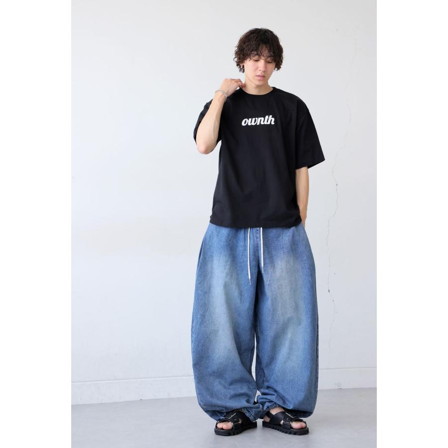 RATAさんデニムバルーンパンツ antiqua（アンティカ） デニム バルーンパンツ レディース ロング 綿