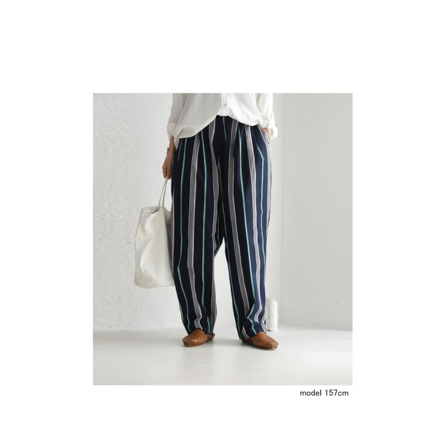 ボトムス パンツ レディース ロング ストライプ コットンストライプパンツ 再再販 メール便不可 母の日 Pa Antiqua 通販 Yahoo ショッピング