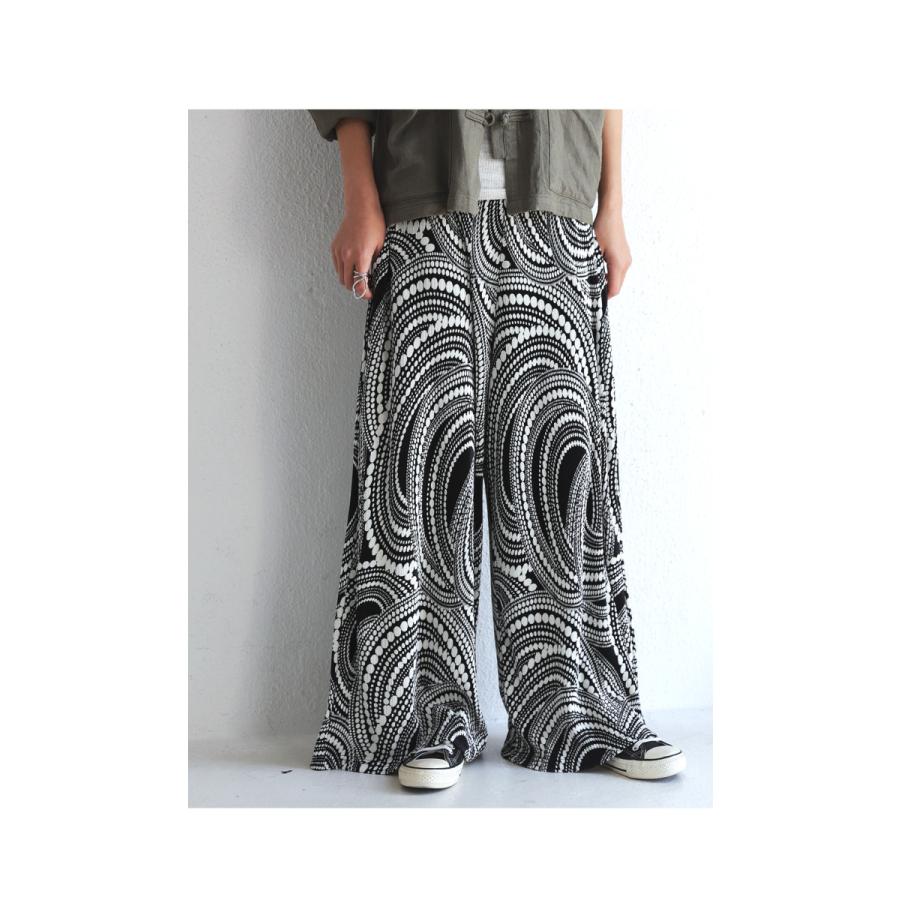 ボトムス レディース パンツ ワイドパンツ ロング 長ズボン シックレトロ柄ワイドパンツ 送料無料 3月15日0時 再販 メール便不可 母の日 Pa Antiqua 通販 Yahoo ショッピング
