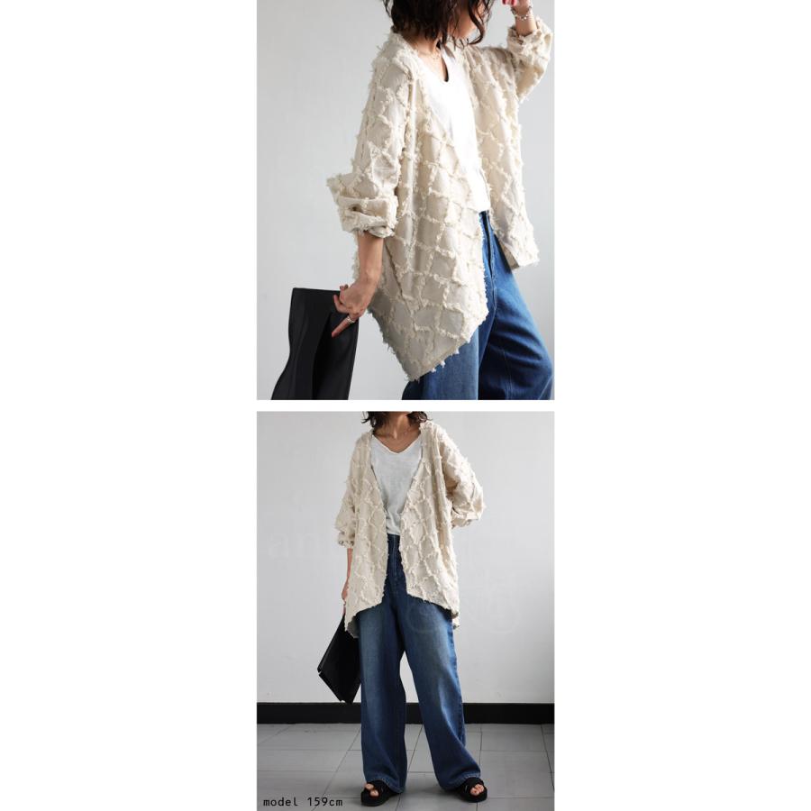 antiqua（アンティカ） 綿麻 フリンジジャケット ジャケット