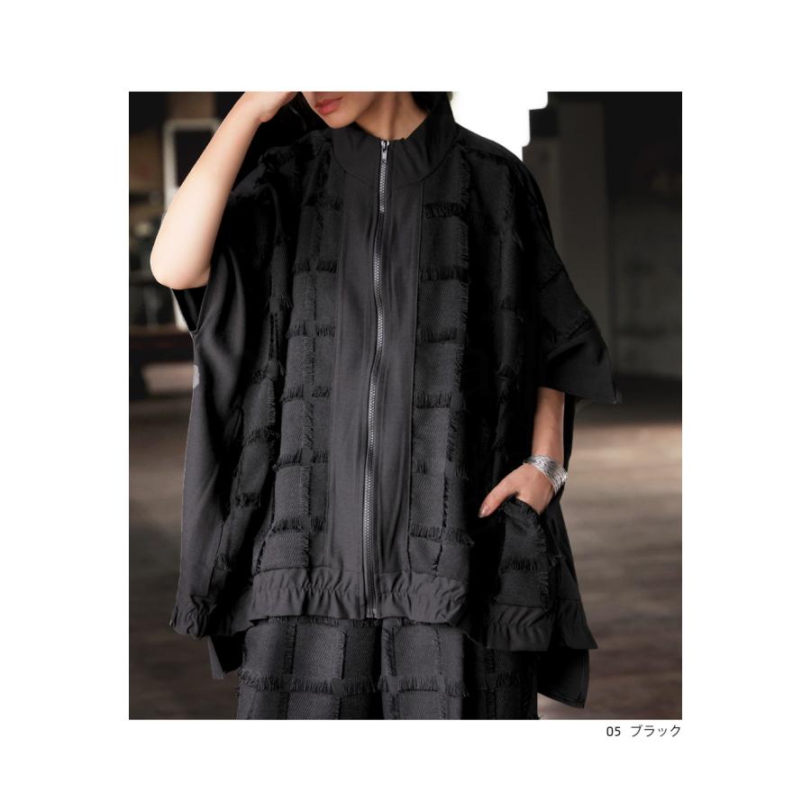 antiqua（アンティカ） フリンジジャガードトップス トップス 