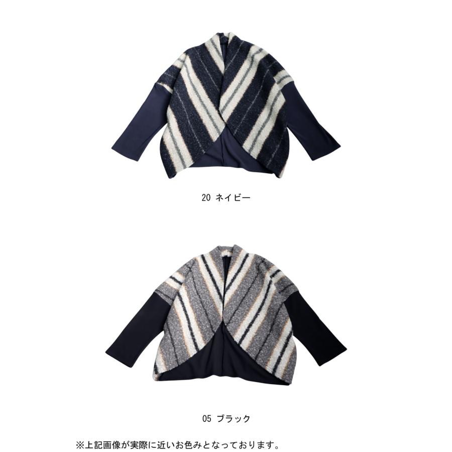 antiqua　完売品　2way柄切替カーデ antiqua（アンティカ） 前後2WAY カーディガン トップス レディース