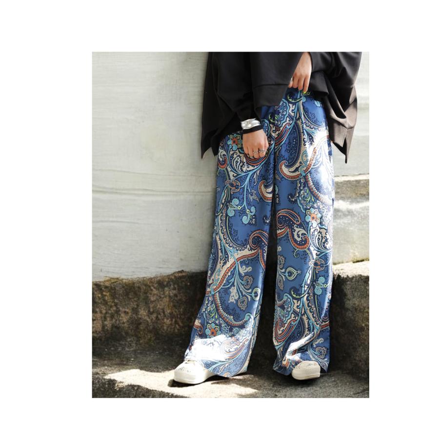 antiqua ペイズリー柄パンツ パンツ レディース ボトムス 送料 antiqua ペイズリー柄パンツ パンツ レディース ボトムス 送料