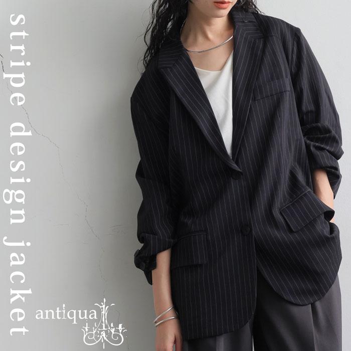 antiqua（アンティカ） ストライプデザインジャケット ジャケット 