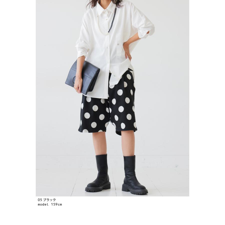 antiqua（アンティカ） ドット柄ハーフパンツ レディース パンツ 水玉