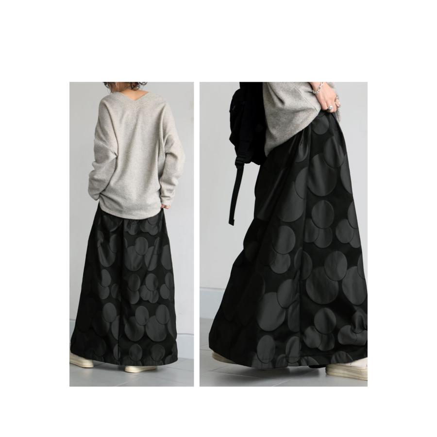 antiqua（アンティカ） ドット柄 フレアスカート レディース スカート