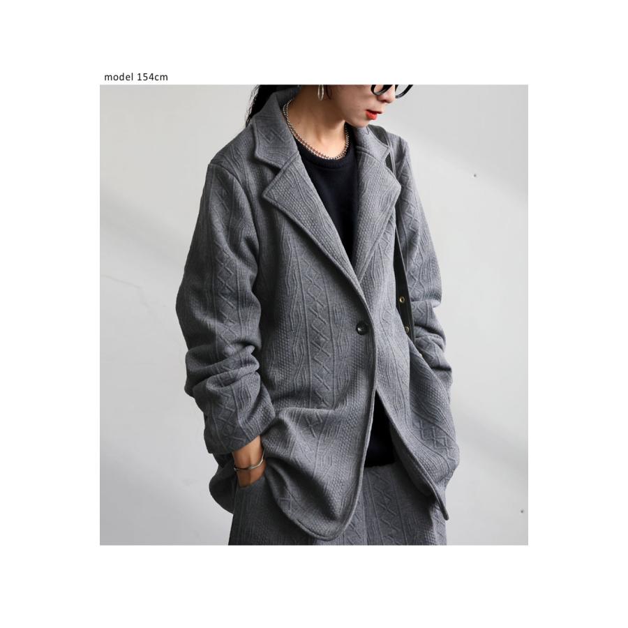 antiqua（アンティカ） 立体柄 テーラードジャケット レディース