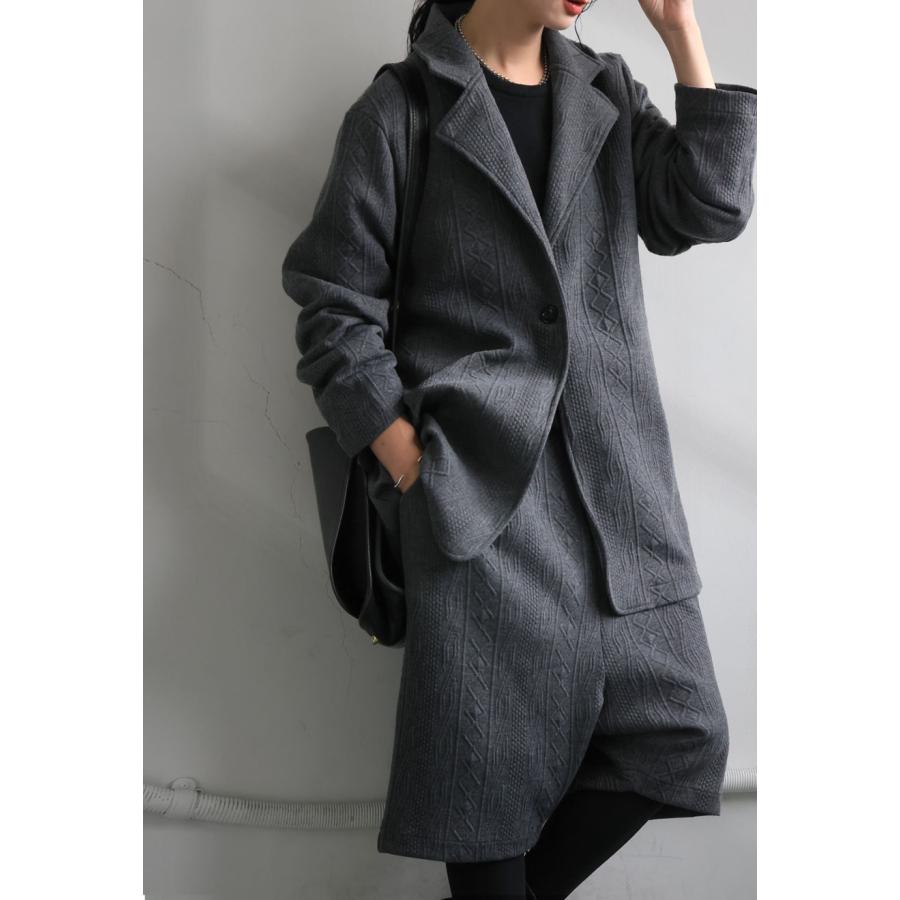 antiqua（アンティカ） 立体柄 サルエルハーフパンツ レディース