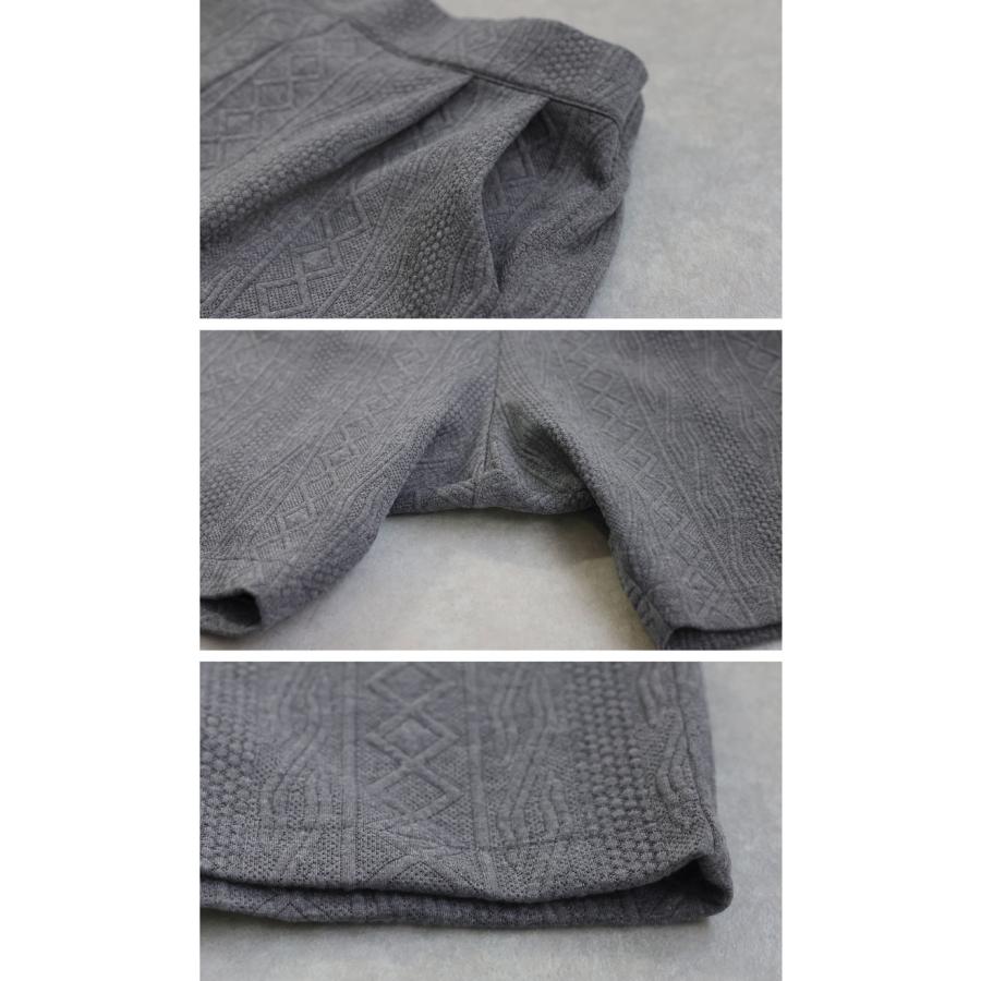 antiqua（アンティカ） 立体柄 サルエルハーフパンツ レディース