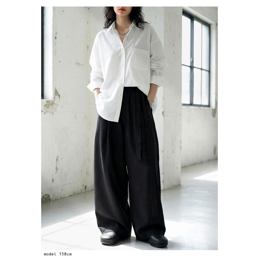 antiqua（アンティカ） アシンメトリー ワイドパンツ レディース