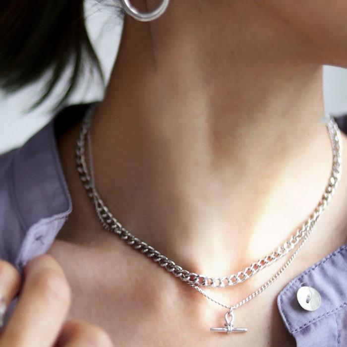 レイヤードマンテルネックレス ネックレス チェーン マンテル・6月14日