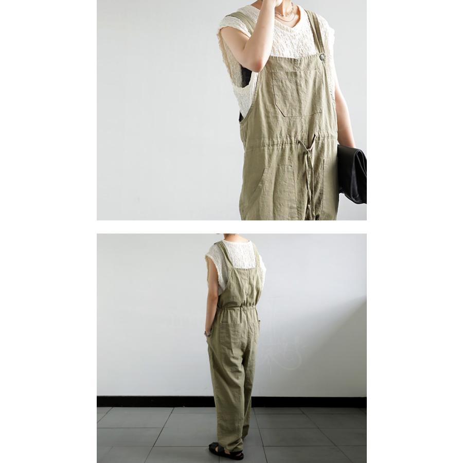 美品　TICCA　ティッカ　麻オーバーオール　リネンサロペット　オールインワン 楽天市場】綿麻サロペット サロペット レディース オーバーオール 送料