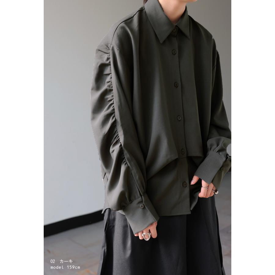 antiqua（アンティカ） ドレープシャツ シャツ レディース トップス