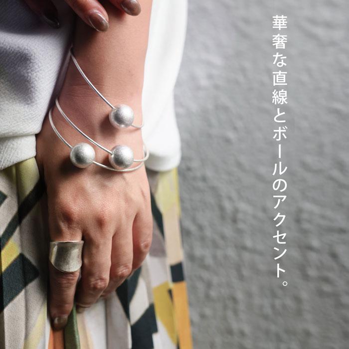 シルバーボール モチーフ ブレスレット 腕輪 レディース・100ptメール 