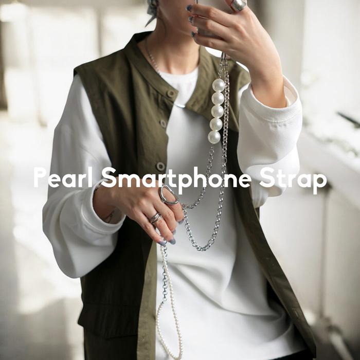 antiqua（アンティカ） パールスマホストラップ マルチストラップ