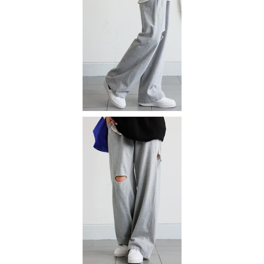 antiqua（アンティカ） ダメージスウェットパンツ パンツ レディース