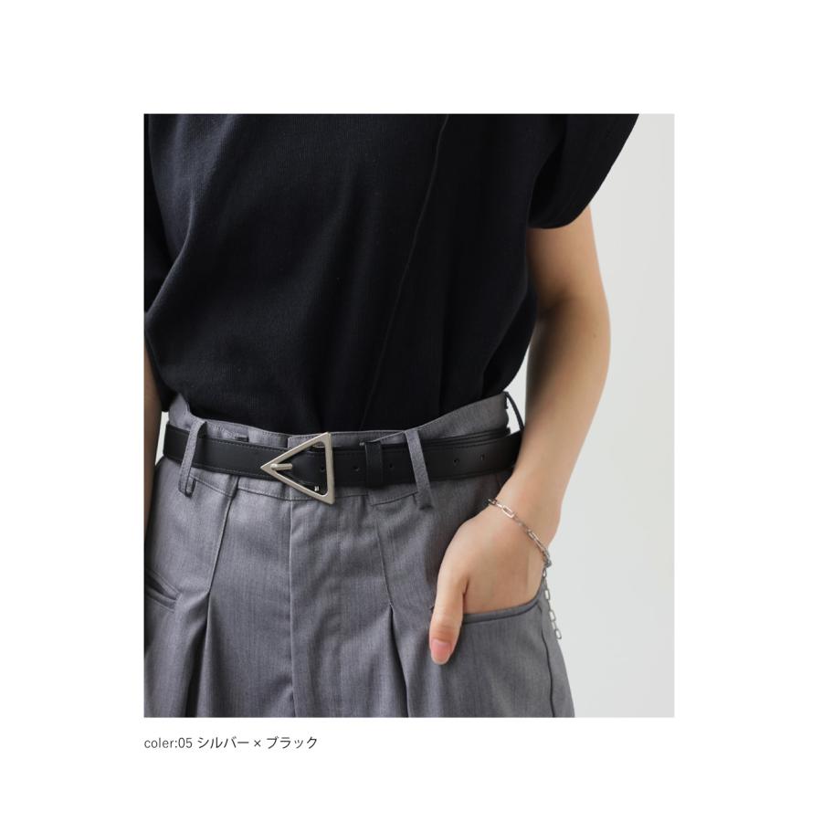 antiqua（アンティカ） 本革 三角バックルベルト レディース ベルト