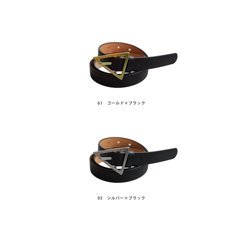 antiqua（アンティカ） 本革 三角バックルベルト レディース ベルト