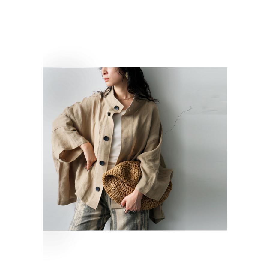 antiqua（アンティカ） リネンガーゼジャケット レディース 長袖