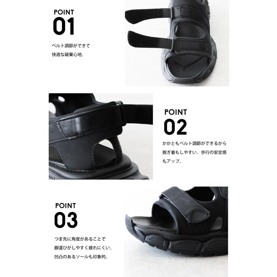 厚底 ベルクロ サンダル レディース 厚底サンダル 送料無料 ・メール便不可 爆買の画像