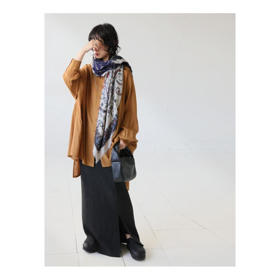 antiqua（アンティカ） ペイズリー柄 大判ストール レディース