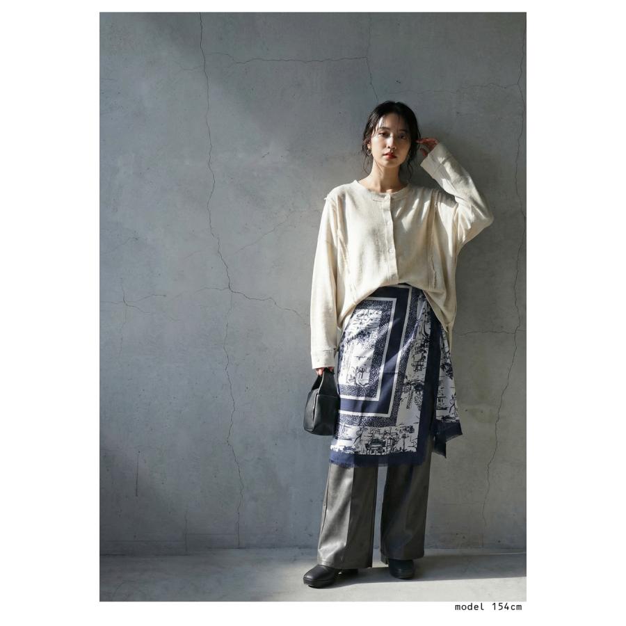 RRL 新品 大判 スカーフ ストール シャンブレー アンカー 錨 総 柄 antiqua（アンティカ） 街並み柄 大判スカーフ レディース ストール