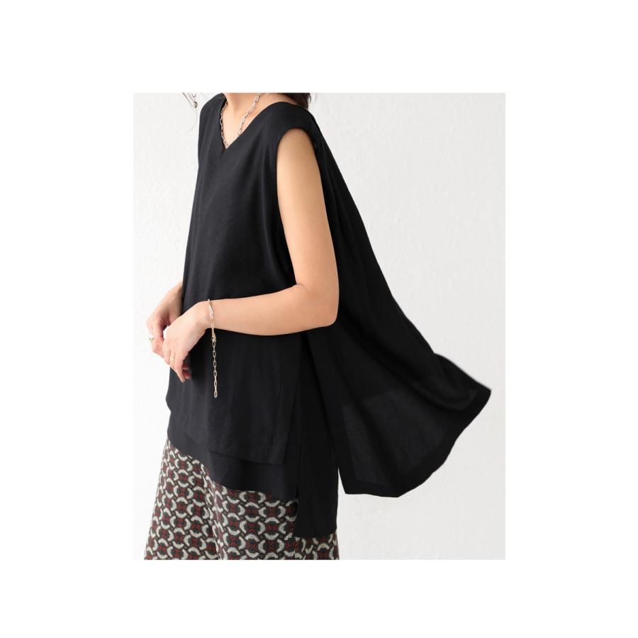 antiqua レイヤードトップス トップス レディース ノースリーブ 無地 