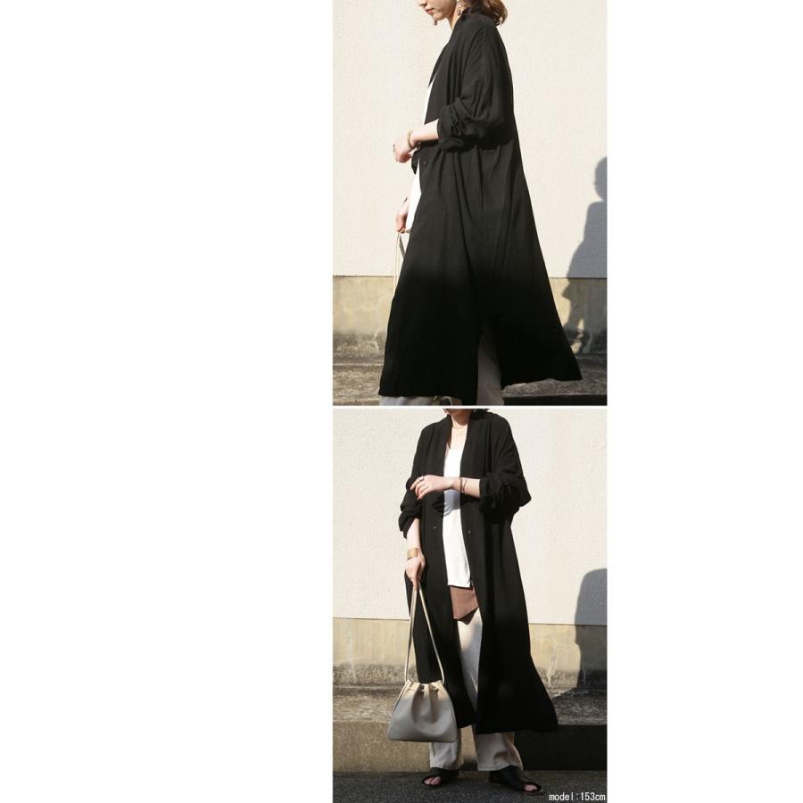 antiqua（アンティカ） アウター ガウン 長袖 レディース 麻 ロング