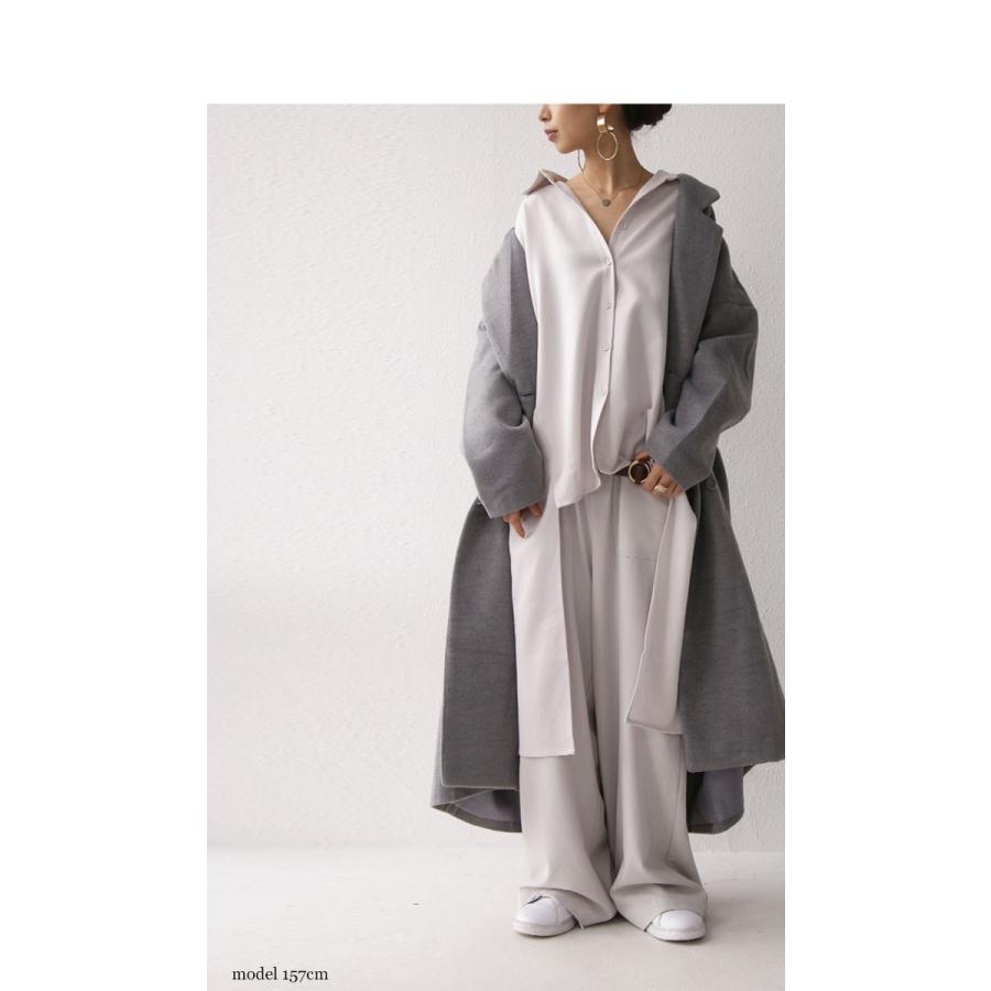 antiqua（アンティカ） トップス シャツ 長袖 レディース 前後差