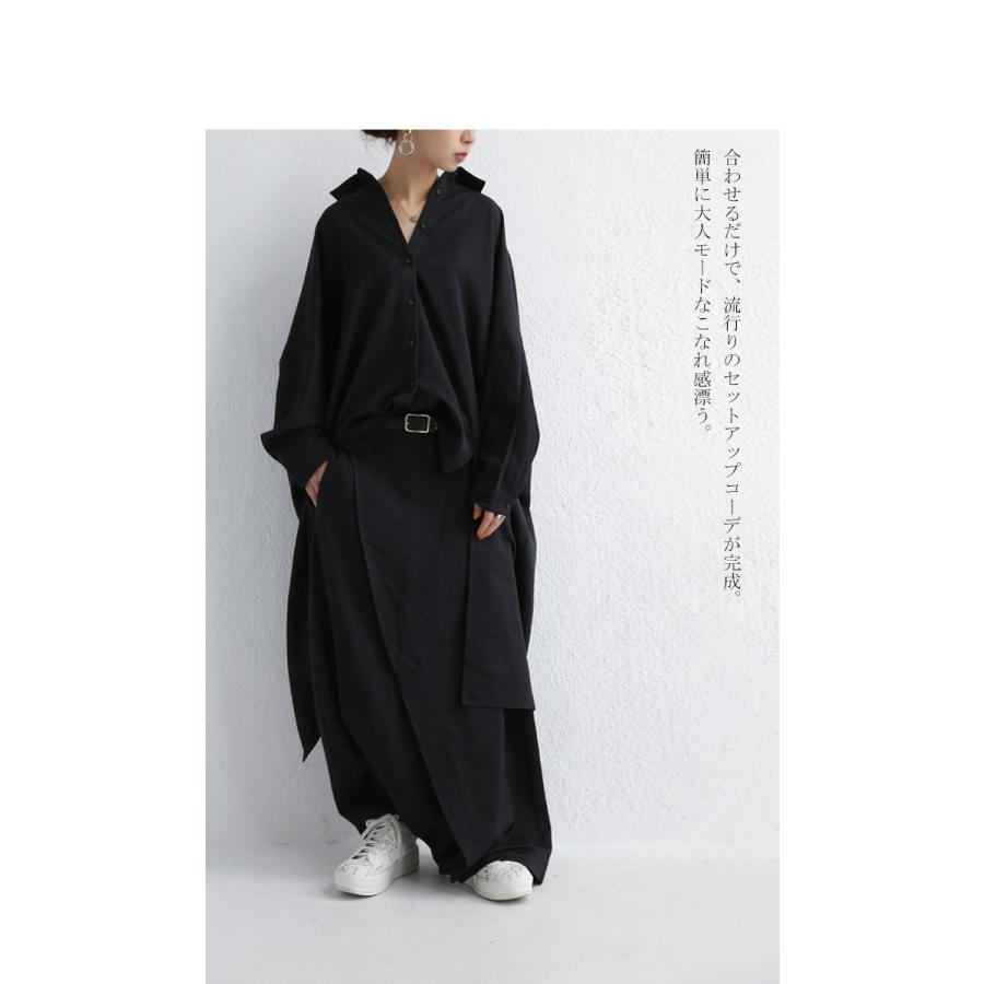 antiqua（アンティカ） トップス シャツ 長袖 レディース 前後差
