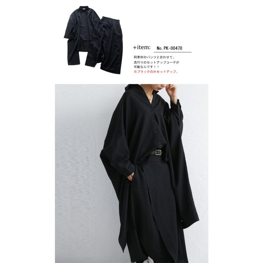 antiqua（アンティカ） トップス シャツ 長袖 レディース 前後差