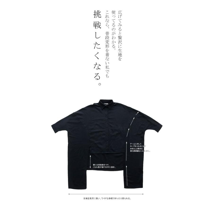 antiqua（アンティカ） トップス シャツ 長袖 レディース 前後差