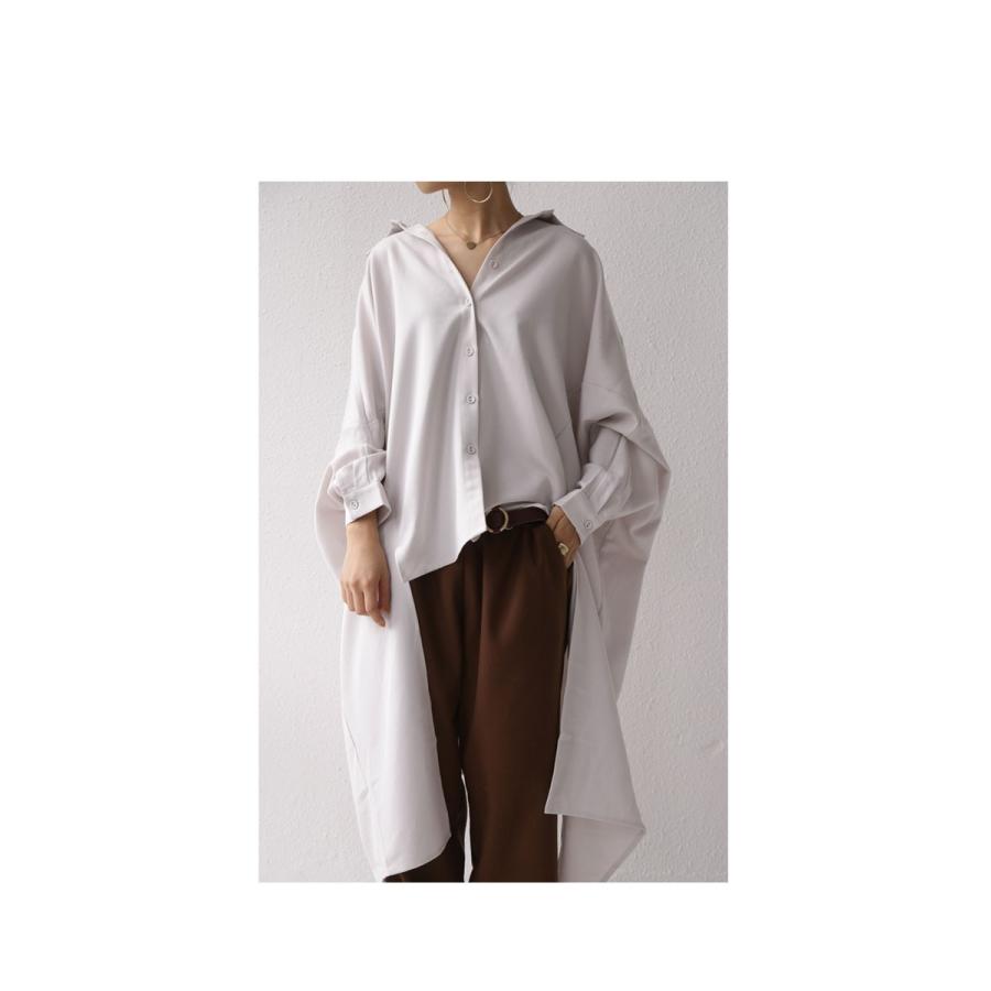 antiqua（アンティカ） トップス シャツ 長袖 レディース 前後差