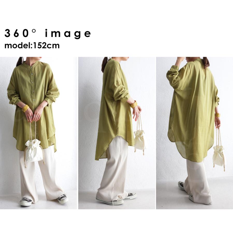 antiqua（アンティカ） シャツ レディース トップス 長袖 シアーシャツ 